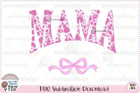 Coquette Mama Pink Bow Soft Girl Cowhide Graphics