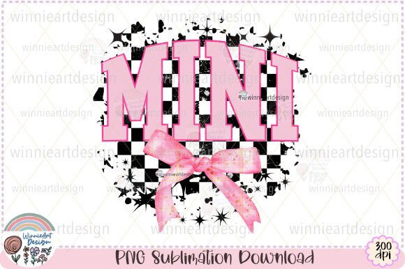 Coquette Mini Pink Bow Soft Girl PNG: Graphics for T-Shirt Designs