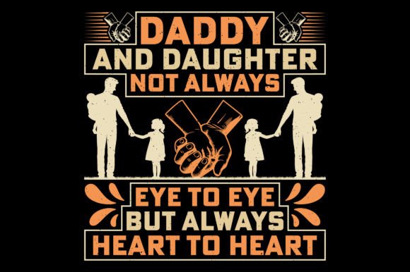 Daddy Daughter Retro Graphics & T-Shirt Designs