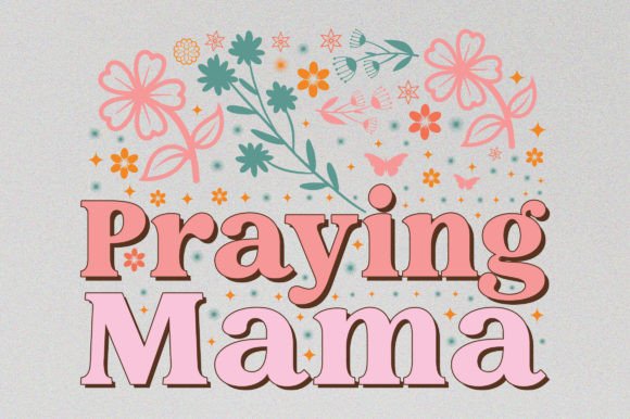 Praying Mama SVG Graphics for T-Shirt Designs