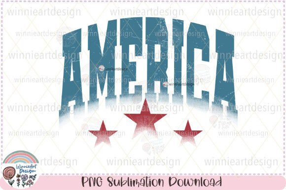Retro America Gradient Distressed Faded Graphics for T-Shirt Designs