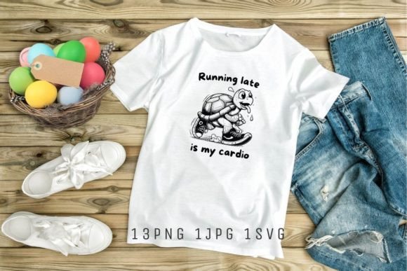 Running Late is My Cardio Turtle Graphics