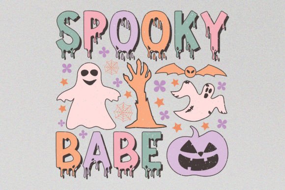 Spooky Babe Halloween Graphics for T-Shirt Designs