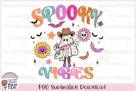 Spooky Vibes Halloween Howdy Cowgirl PNG Graphics