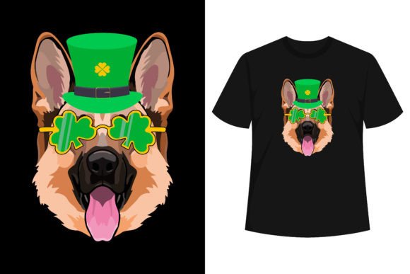 St Patricks Day German Shepherd Dog Graphics