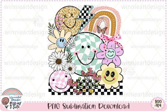 Summer Vibes Retro Groovy Flower Spring Graphics